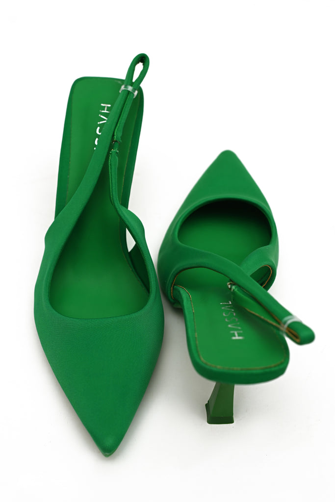 Daisy Strap Heel green