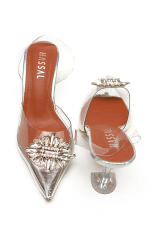 Aysa Transparent Bow Heel