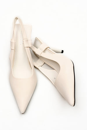 Daisy Strap Heel White