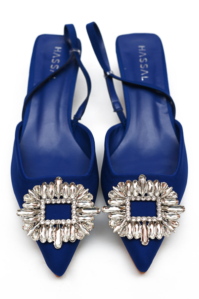 Yasmine Crystal Blue Top Heel