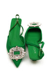 Yasmine Crystal Green Top Heel