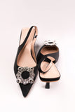 Yasmine Crystal Black Small Heel