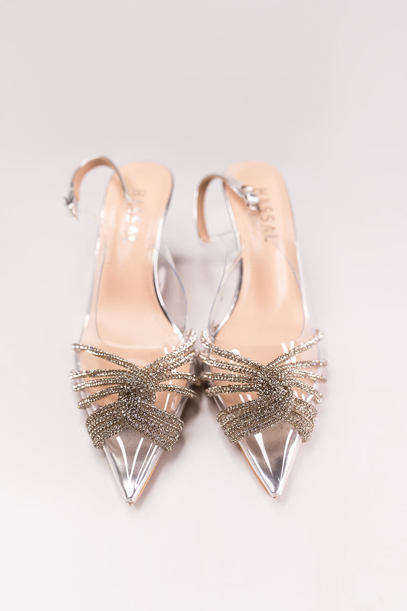 Yasmine evening kitten heel sale