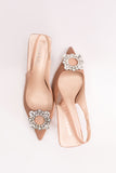 Yasmine Crystal Nude Small Heel