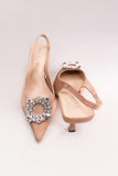 Yasmine Crystal Nude Small Heel