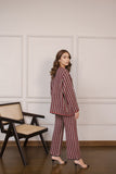 Arya Maroon Checkered Suit
