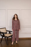 Arya Maroon Checkered Suit