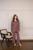 Arya Maroon Checkered Suit