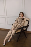 Black Alia Floral Two Piece Suit