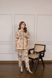 Black Alia Floral Two Piece Suit