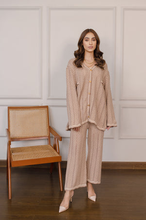 Elif Textured Two Piece Suit