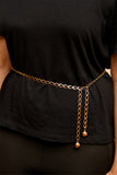Golden chain waist belt