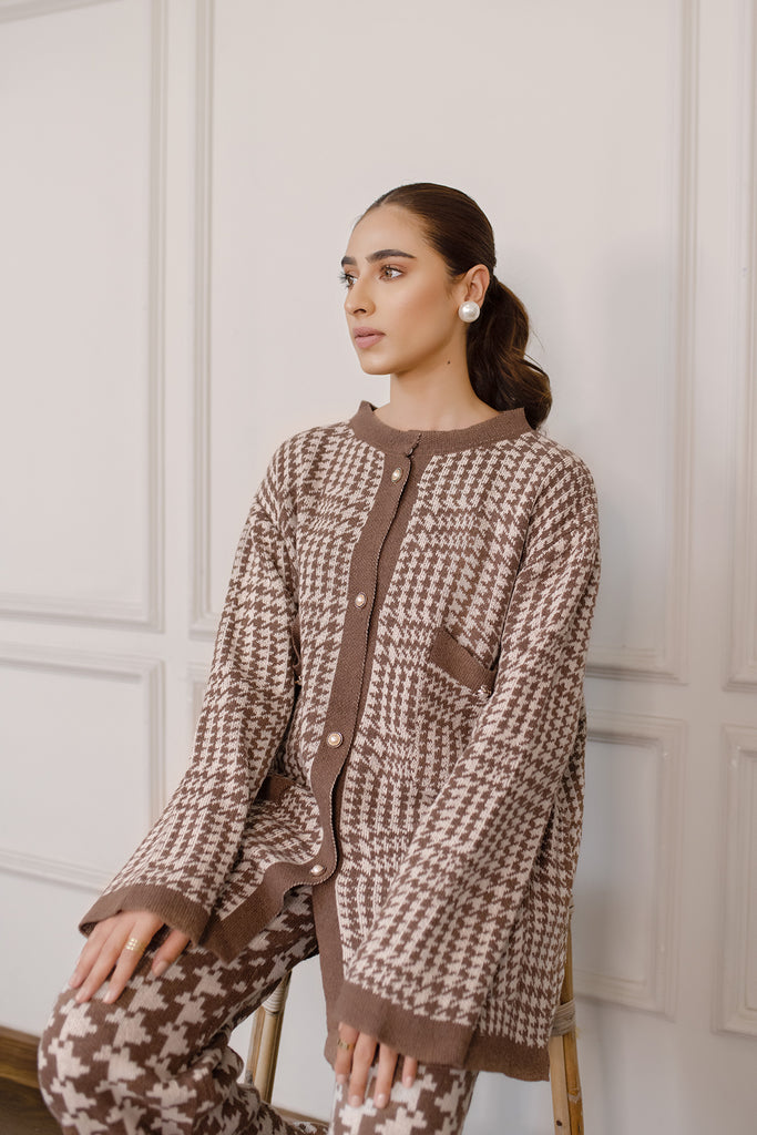 Sofi Contrast Houndstooth Suit