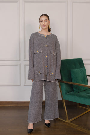 Cicek Grey Two Piece Suit