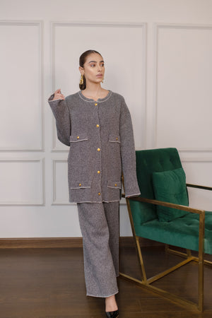 Cicek Grey Two Piece Suit