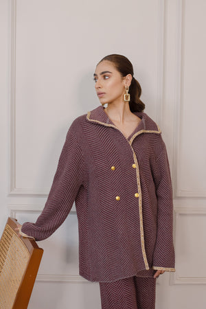 Yumra Purple Two Piece Suit