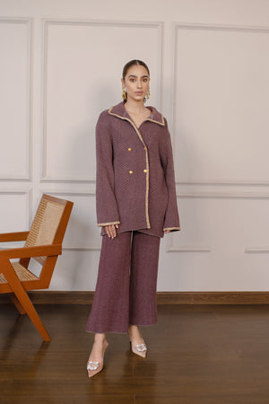 Yumra Purple Two Piece Suit