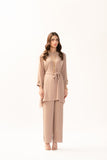 Azade Beige suit with necklace