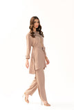 Azade Beige suit with necklace