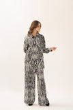 Elif Black and White Zebra Suit