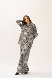 Elif Black and White Zebra Suit