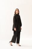 Sabiha Pleated Kaftan Suit Black