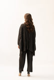 Sabiha Pleated Kaftan Suit Black