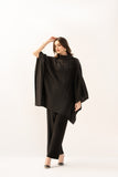 Sabiha Pleated Kaftan Suit Black