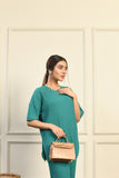 Debbie Lined Teal Suit