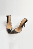Black Bow PVC Heels