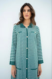 Pleated Oia Sea Green Set With Capri Pants