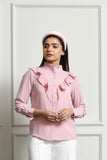 Maya Ruffled neck blouse
