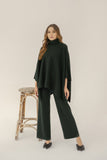 Lily Knitted Cape Dark Green Separates