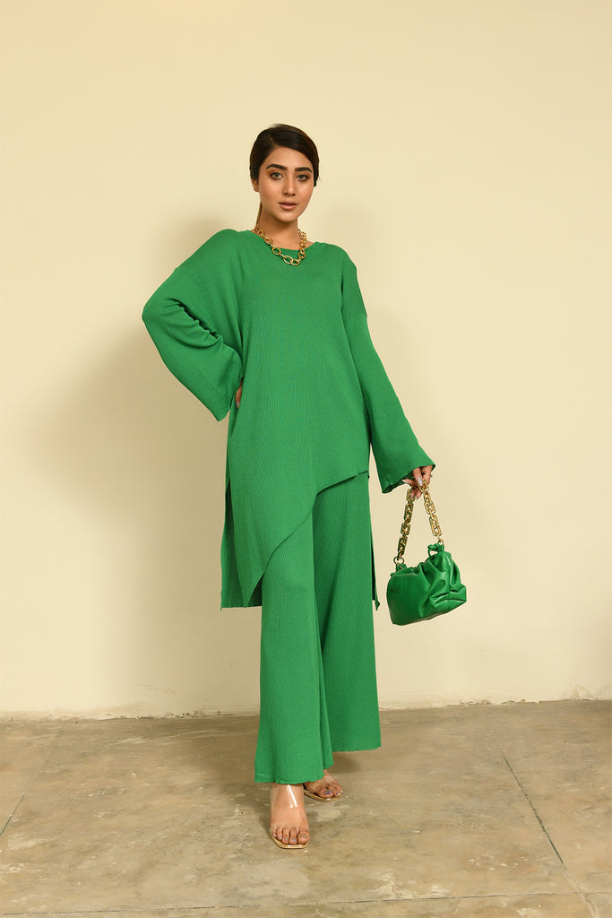 Hira Asymmetrical Set Green
