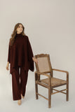 Lily Knitted Cape Plum Separates