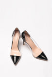 Black PVC Heels