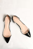 Black PVC Flats