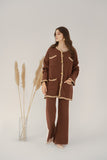 Aylin Brown Tweed Knit suit