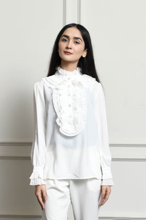Ruffle Neck blouse