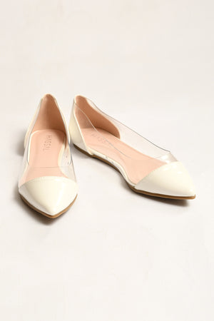 White PVC Flats