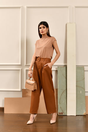 Sonya Cap sleeves bodycon Beige