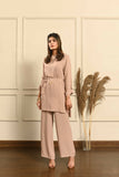 Azade Beige suit with necklace