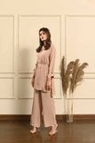 Azade Beige suit with necklace