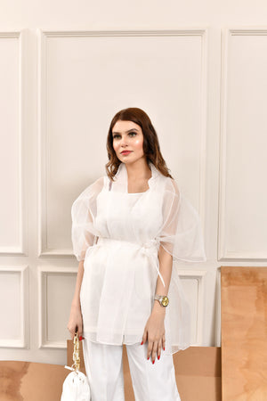 Laila Organza White Top