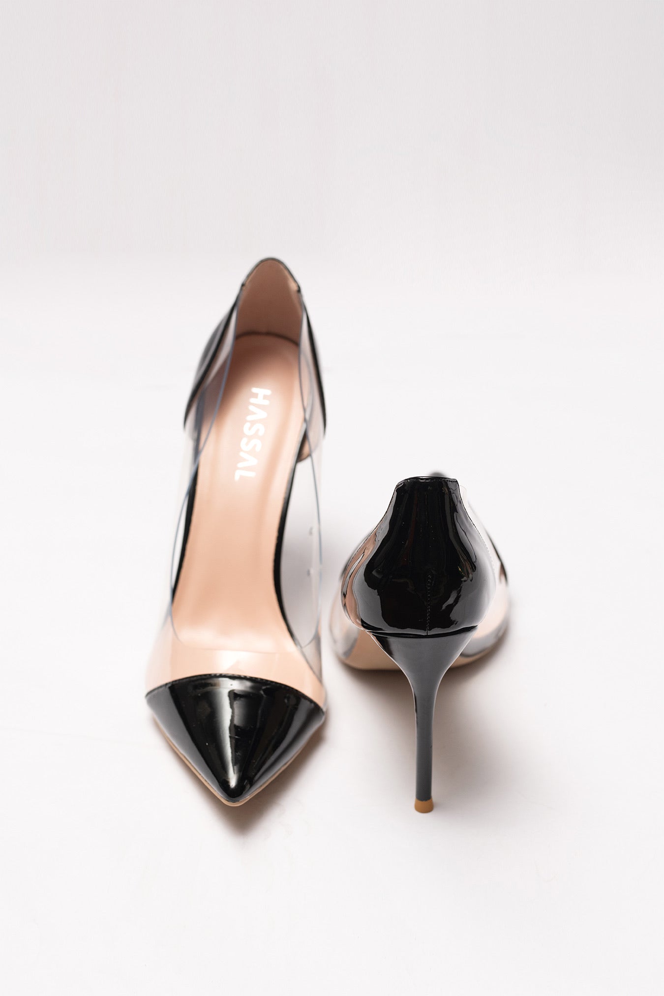 Black PVC Heels
