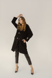 Aischa Black Coat with Gold buttons