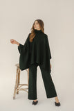 Lily Knitted Cape Dark Green Separates