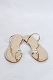 Golden rhinestone Flats