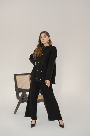 Sabiah Black Military Suit
