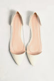 White PVC Flats